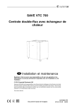 SAVE VTC 700 Centrale double-flux avec échangeur de