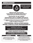 Natural Gas Conversion Instructions for Model 810