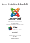 Manuel d`installation de Joomla 1.6