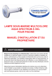 lampe sous-marine multicolore aqua spectrum à del pour piscine