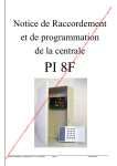 Centrale pi8f - Notice installation utilisation