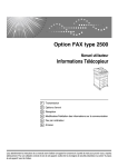 Option FAX type 2500 Informations Télécopieur