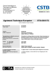 Agrément Technique Européen ETA-09/0173