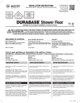 DURABASE® Shower Floor - E.l.Mustee and Sons Inc