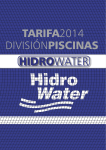TARIFA2014 DIVISIÓNPISCINAS HIDROWATER