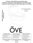 One piece high efficiency dual flush toilet Toilette un