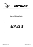 Alpha B (BH12) - Manuel d`installation