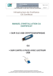 Infrastructure de Confiance CA Certificat MANUEL D`INSTALLATION