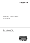 Roburbox100 Manuel d`installation et emploi