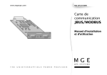 Carte de communication JBUS/MODBUS