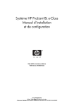 Système HP ProLiant BL e-Class Manuel d`installation et de
