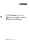 NX-181xx clavier vocal NetworX à touches tactiles