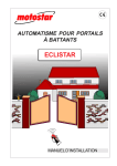 Motostar Eclistar : Manuel d`Installation