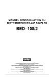 Distributeur bed108 - Notice installation