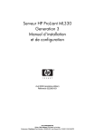 Serveur HP ProLiant ML330 Generation 3 Manuel d`installation et