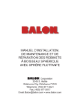 Floating Ball Valve Installation & Repair Manual (French)