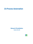 CA Process Automation - Manuel d`installation