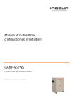 Manuel d`installation, d`utilisation et d`entretien GAHP-GS/WS