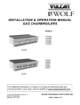 INSTALLATION & OPERATION MANUAL GAS CHARBROILERS