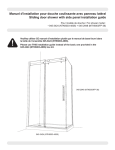 Manuel d`installation pour douche coulissante avec