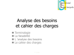 Analyse des besoins et cahier des charges