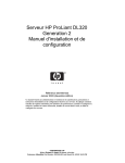 Serveur HP ProLiant DL320 Generation 2 Manuel d`installation et de