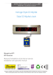 607045 Notice Horloge digitale LED Style 5S Hôpital NTP PoE