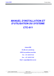 MANUEL D`INSTALLATION ET D`UTILISATION DU SYSTEME CTC