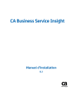 CA Business Service Insight - Manuel d`installation