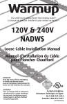Guide d`installation du Câble chauffant NADWS