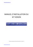 MANUEL D`INSTALLATION DU KIT XENON