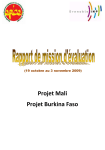 Projet Mali Projet Burkina Faso