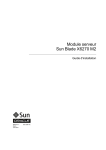 Guide d`installation du module serveur Sun Blade X6270 M2