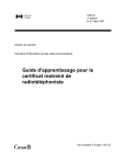 Guide d`apprentissage pour le certificat restreint de radiotéléphoniste