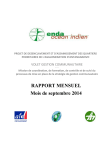 RAPPORT MENSUEL Mois de septembre 2014