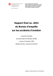 Rapport final no. 2042 du Bureau d`enquête sur les