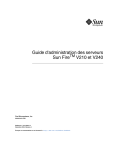 Sun Fire V210 and V240 Servers Administration Guide - fr
