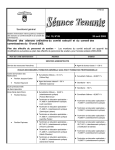 Résumé des séances ordinaires du comité exécutif et du conseil