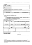 FORMULAIRE DE DEMANDE DE VISA DE FICHE D`IDENTIFICATION