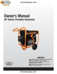 Owner`s Manual GP Series Portable Generator
