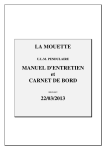 LA MOUETTE MANUEL D`ENTRETIEN et CARNET DE BORD 22/03