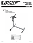 capacity: 750 lb. four wheel engine stand