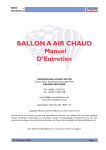 BALLON A AIR CHAUD Manuel D`Entretien