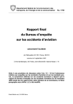 Rapport final du Bureau d`enquête sur les accidents d`aviation