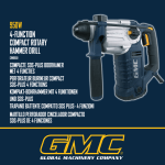 950w 4-function compact rotary hammer drill