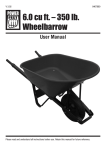 6.0 cu ft. – 350 lb. Wheelbarrow