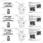 Instruction Manual Manual de Instrucciones Manuel d`instructions