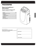 Room Air Conditioner • Dehumidifier
