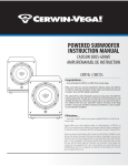 POWERED SUBWOOFER INSTRUCTION MANUAL