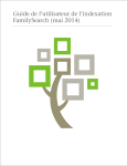 Guide de l`utilisateur de l`indexation FamilySearch (mai 2014)